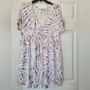 White Birch Pastel Tie-Dye Top